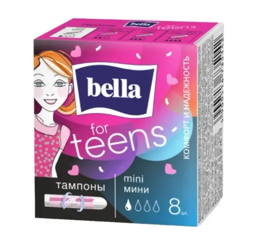 Тампоны женск.гигиен.комфорт и надёжность "bella for teens" mini 8шт. (BE-032-MI08-E01)